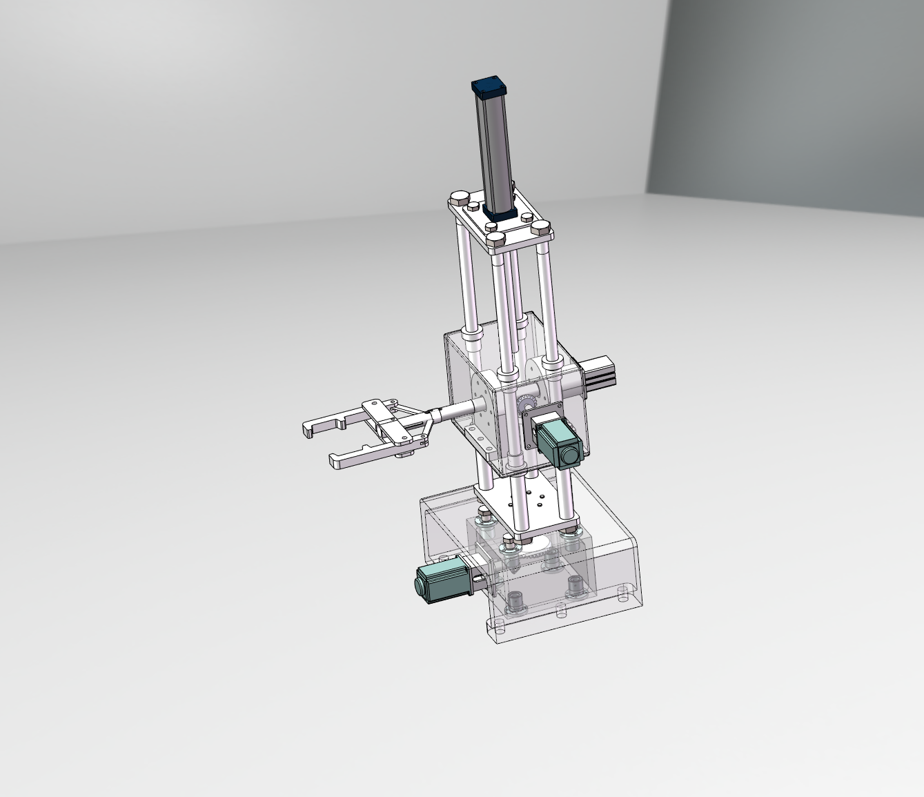 三自由度气动机械手设计及仿真【含三维solidworks模型+CAD图纸+说明书】