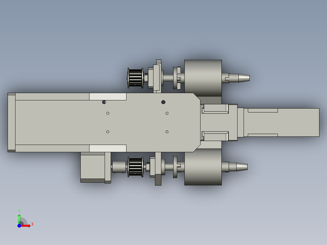 擦纸机构-组件前视图