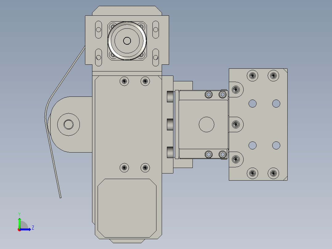 擦纸机构-组件左视图