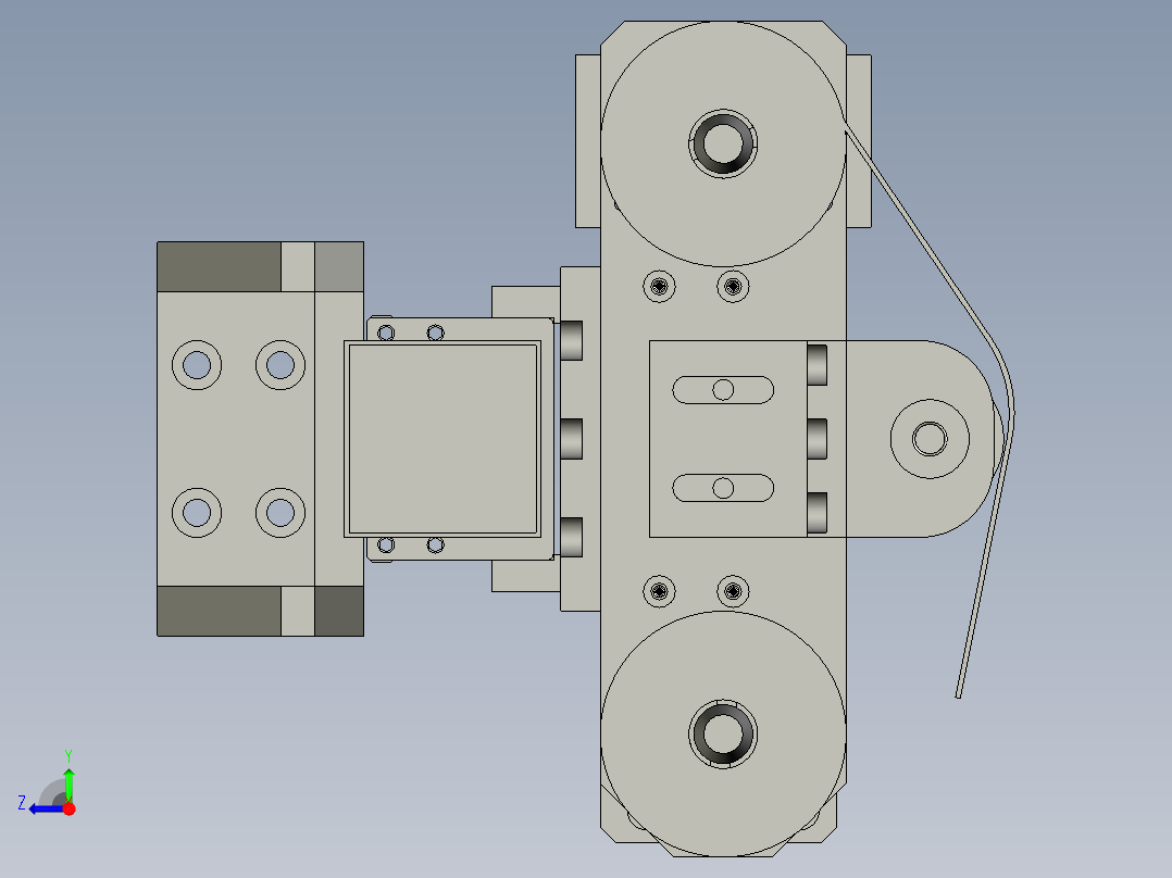 擦纸机构-组件右视图