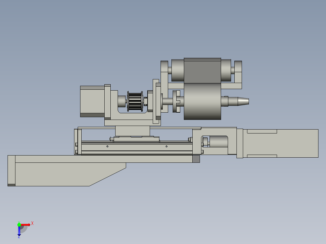 擦纸机构-组件俯视图