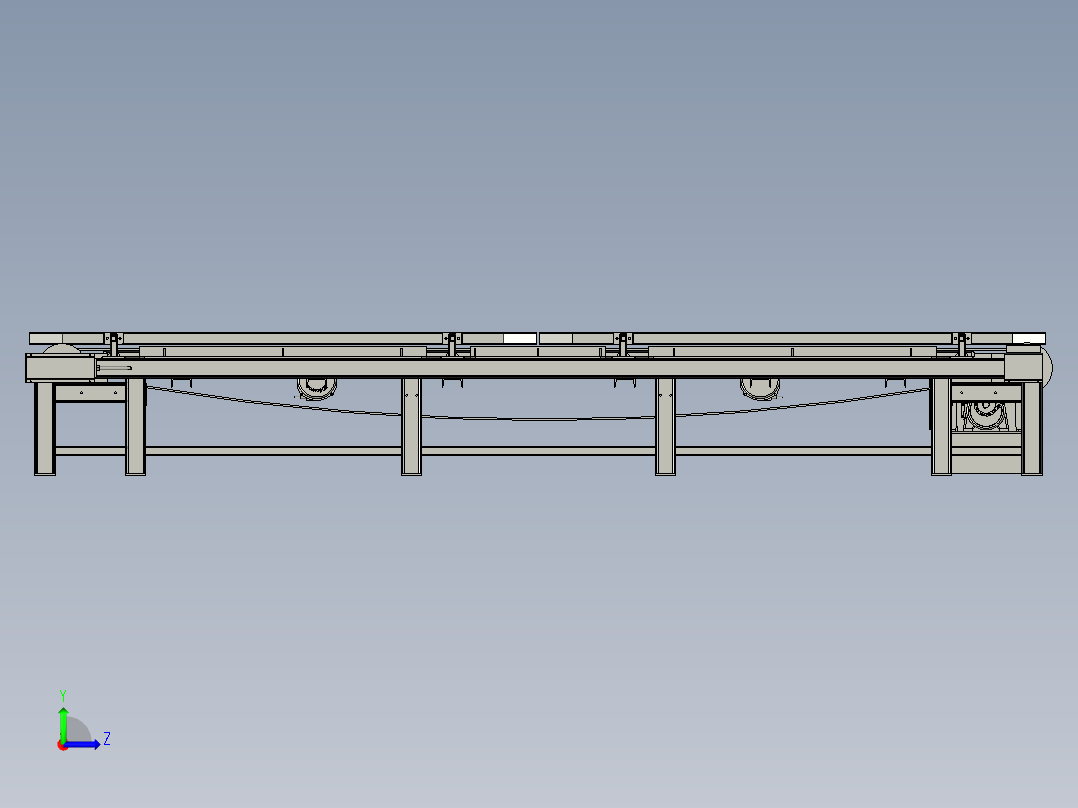 皮带输送机和振动筛网左视图