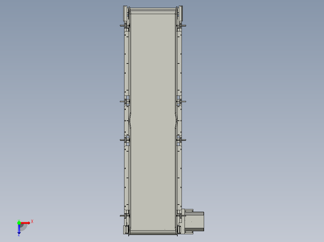 皮带输送机和振动筛网俯视图
