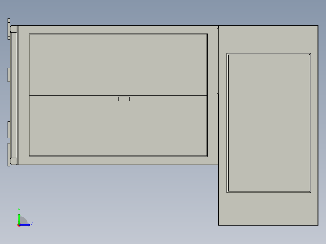 激光分切设备左视图