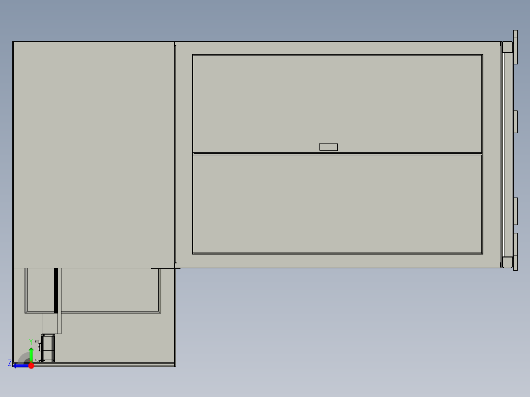 激光分切设备右视图