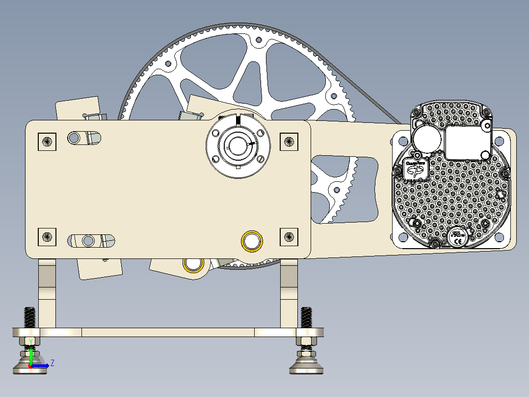 单切换爪岩破碎机左视图