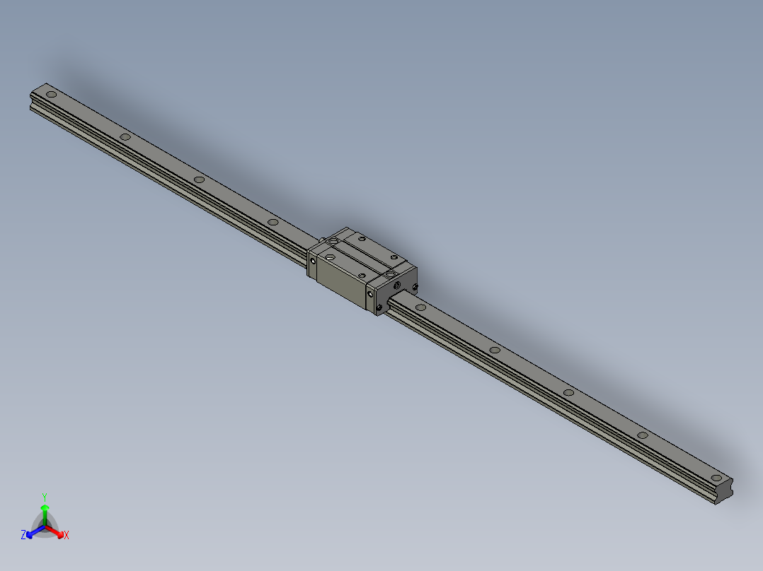 滑轨EGH15CAEL550正等轴测图