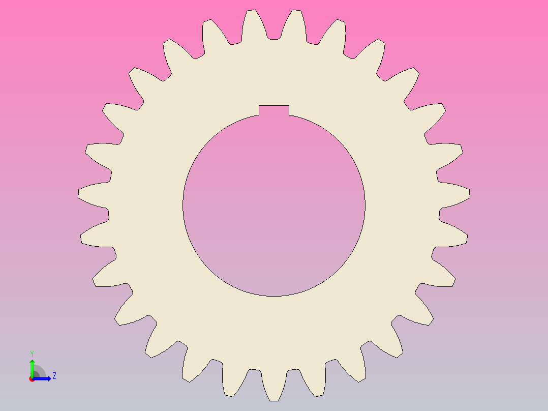 用于色带切割装置的齿轮左视图