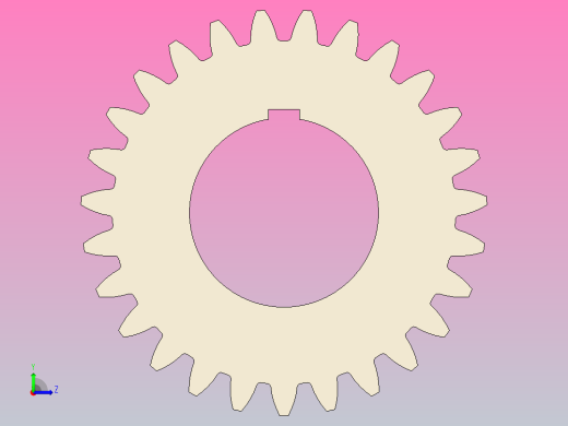 用于色带切割装置的齿轮左视缩略图