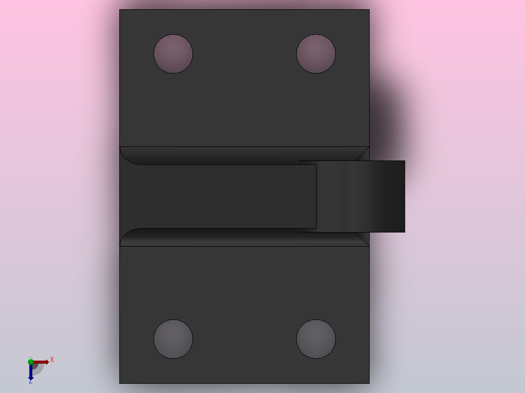 CBB单耳座[63]气缸附件俯视图