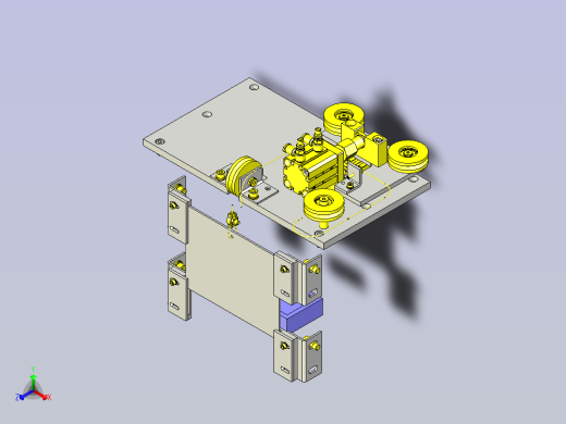 一款钢丝式卷帘3D图模型