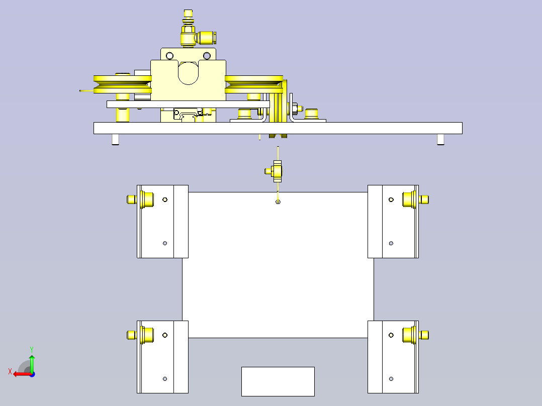 一款钢丝式卷帘3D图模型后视图