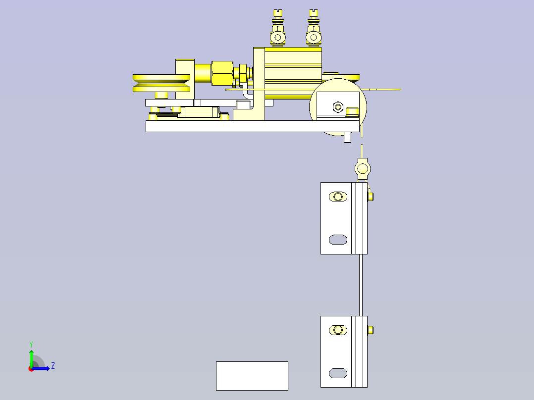 一款钢丝式卷帘3D图模型左视图