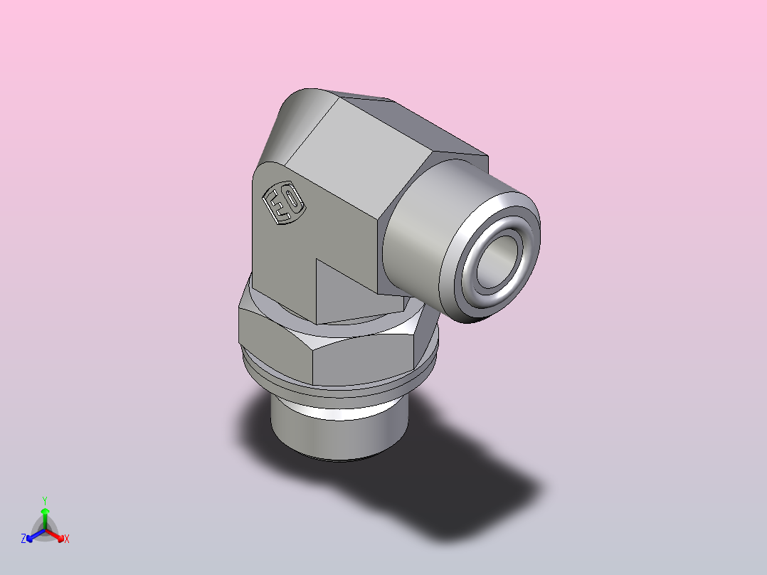 Lok公螺柱弯头6 6C4OMLOS主视图