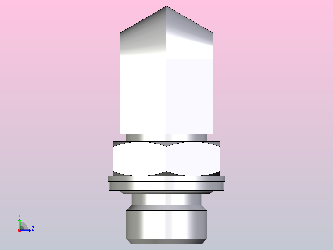 Lok公螺柱弯头6 6C4OMLOS左视图
