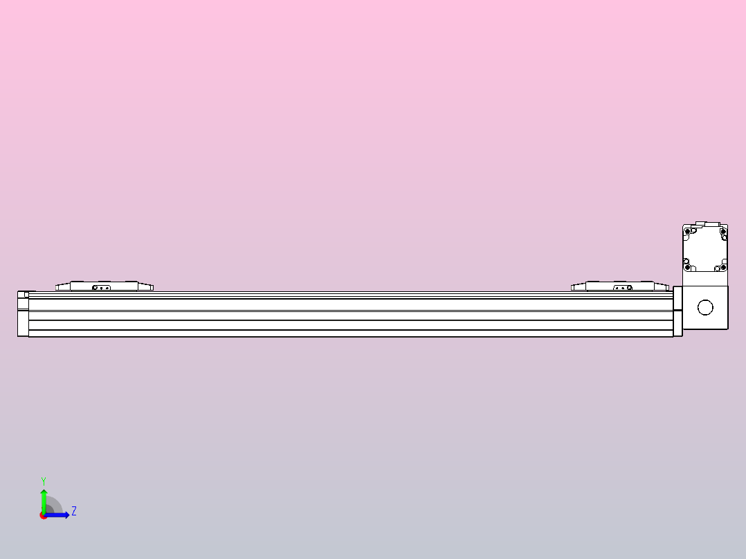 皮带直线轴双滑块型TPA-GCBS-80-P60-L275-RU-M20-N3左视图