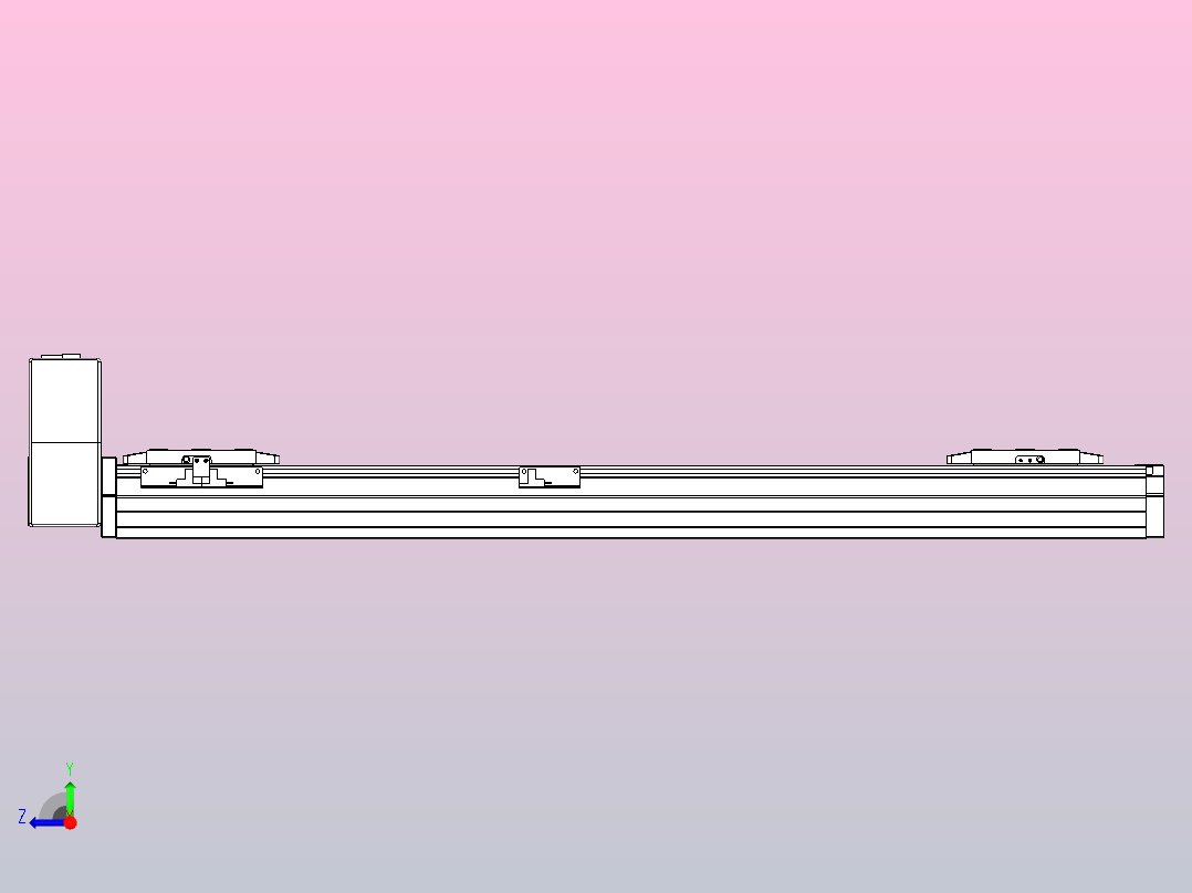 皮带直线轴双滑块型TPA-GCBS-80-P60-L275-RU-M20-N3右视图