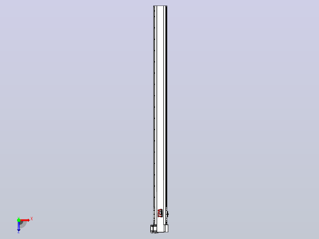 皮带直线轴半封闭可选导轨TPA-HNB-120D-110-L1700-RP-C-P40-N3俯视图