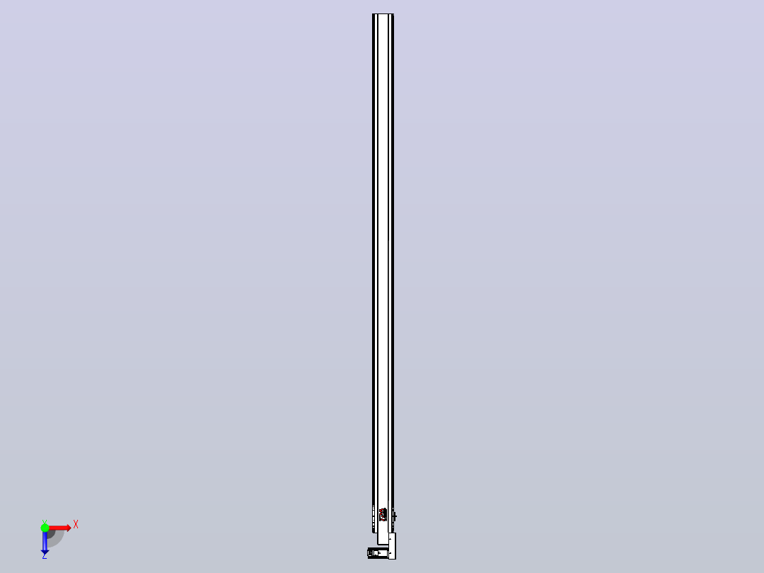 皮带直线轴半封闭可选导轨TPA-HNB-120D-110-L2700-MR-C-P40-N3俯视图