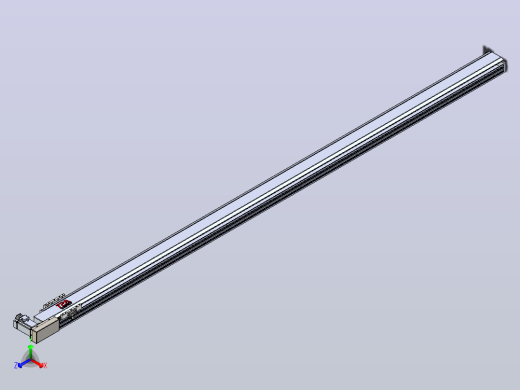 皮带直线轴半封闭可选导轨TPA-HNB-120D-110-L2700-MR-C-P40-N3正等轴测缩略图