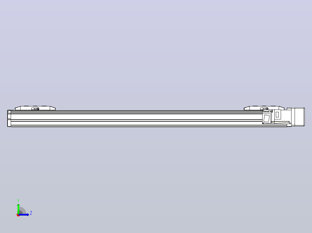 滚珠丝杠线性轴TPA-GCRS-50-1205C-L250-MR-M10-N3左视图