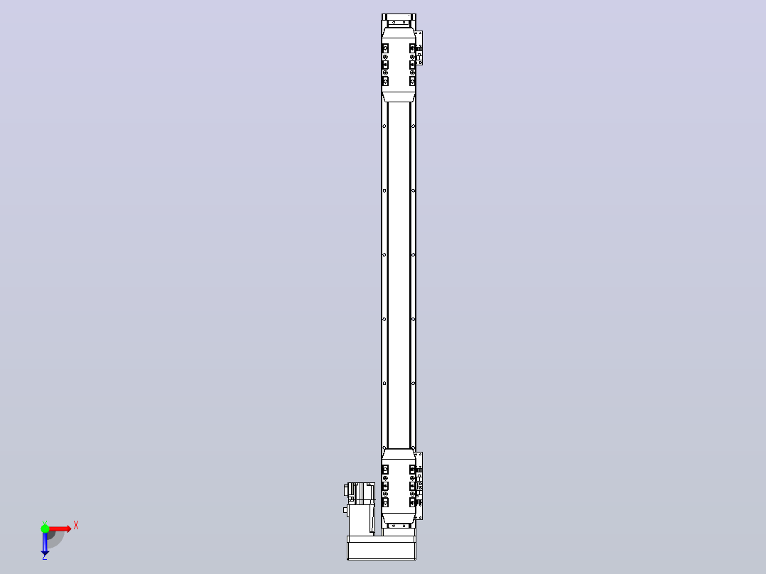 滚珠丝杠线性轴TPA-GCRS-50-1205C-L250-MR-M10-N3俯视图