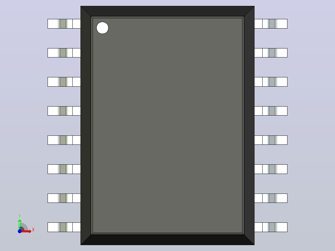 106x SOIC 封装（小外形集成电路）SOIC127P1042X450-16N前视图
