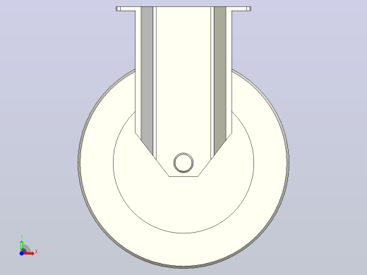 中载型(110~130kg)固定型脚轮[CAFG150-UB]前视缩略图