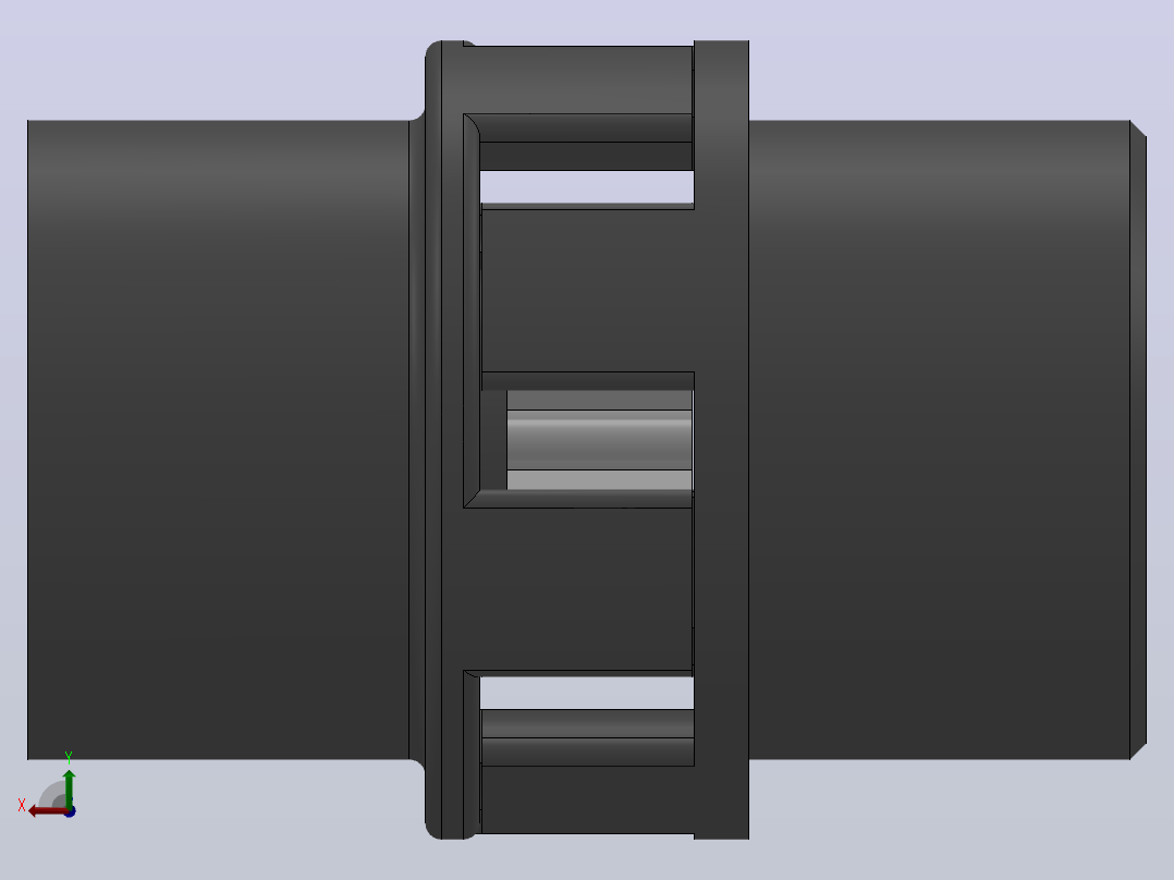 LM型梅花形弹性联轴器_LM7联轴器J138×82／Z38×60后视图
