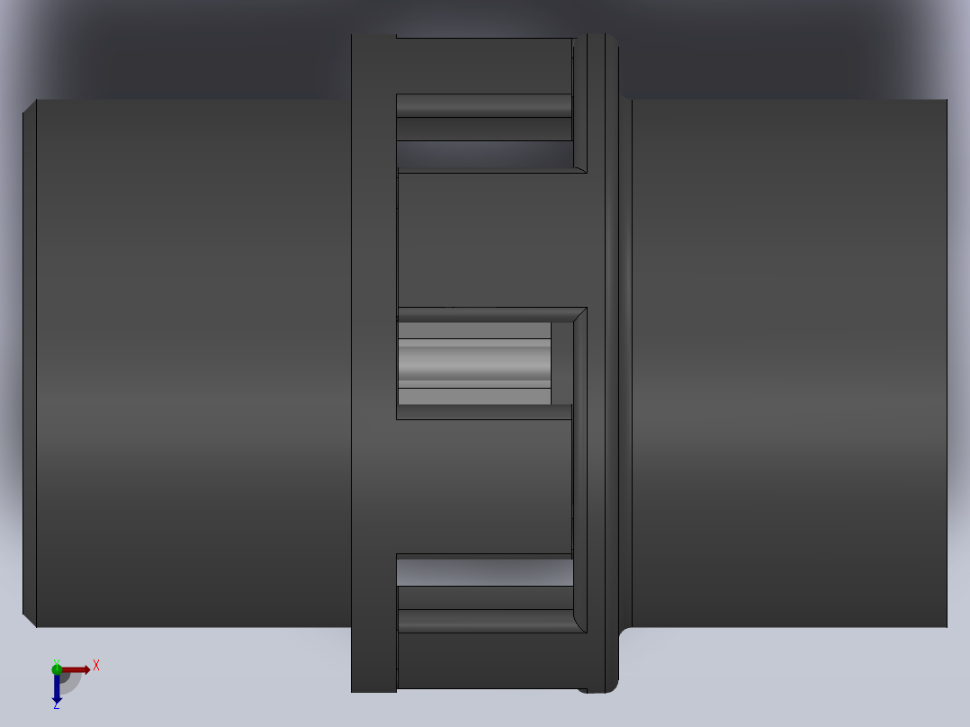 LM型梅花形弹性联轴器_LM7联轴器J138×82／Z38×60俯视图