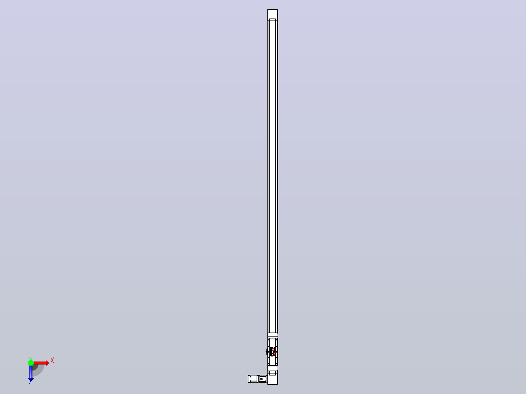 伺服电机集成皮带传动直线执行器TPA-OCB-80-140-L2450-DL-J60-N3俯视图
