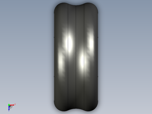 完整的x形环(方形环-具有所有配置的Solidworks零件俯视缩略图