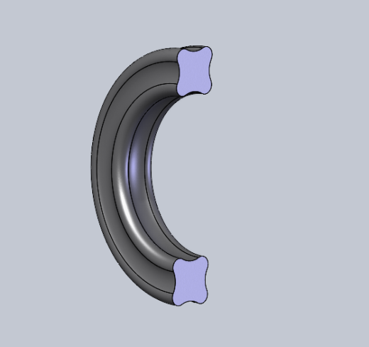 完整的x形环(方形环-具有所有配置的Solidworks零件缩略图