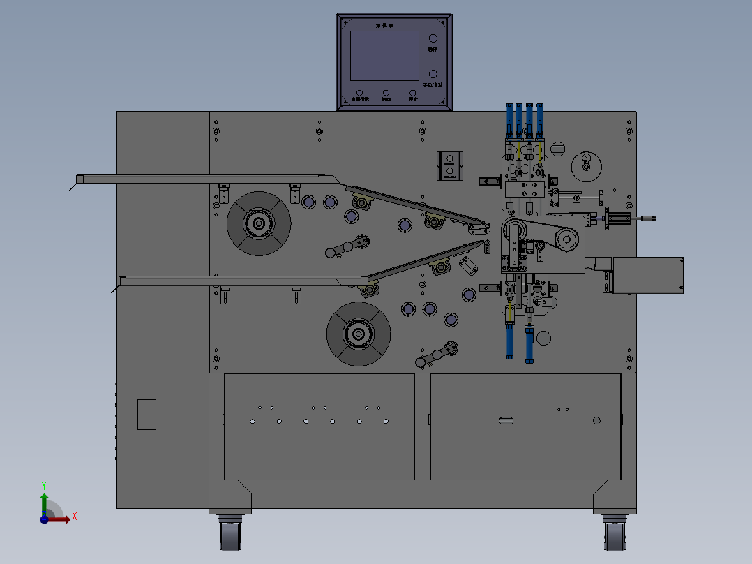 方型锂电池卷绕机sw14可编辑前视图