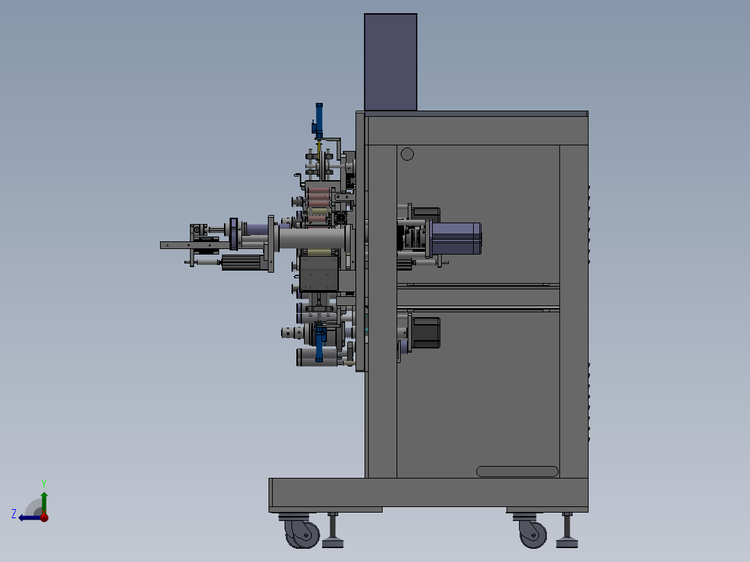 方型锂电池卷绕机sw14可编辑右视图