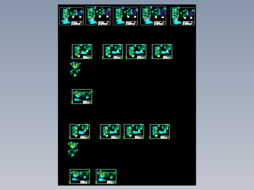 多种处理量酸雾废气喷淋塔CAD图纸洗涤塔结构示意图三视图cad图纸cad
