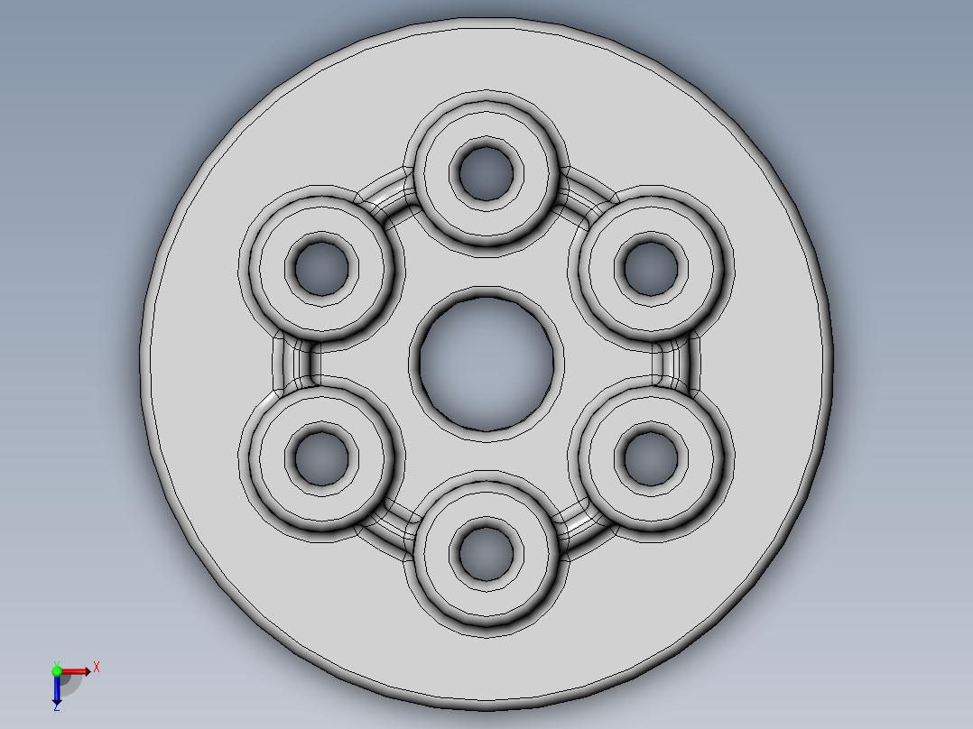 气动双盘摩擦压力机设计-SW俯视图