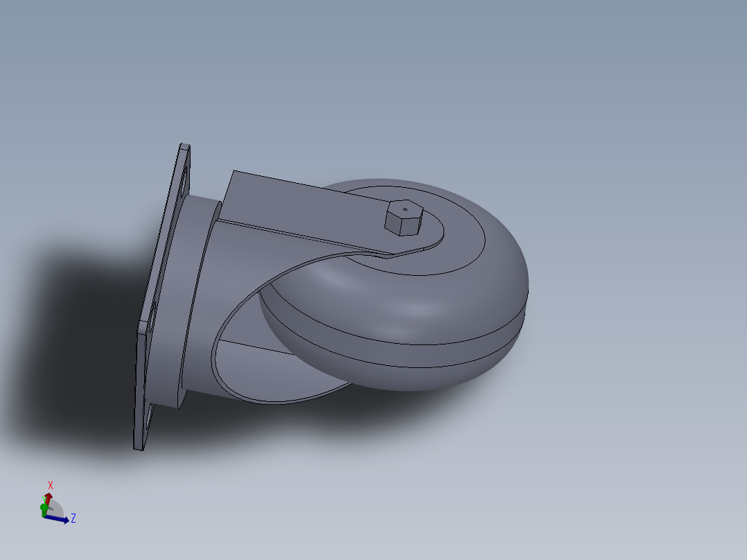 万向脚轮设计图纸主视图