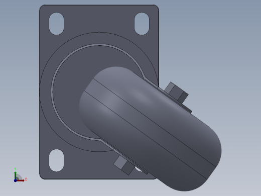 万向脚轮设计图纸前视缩略图