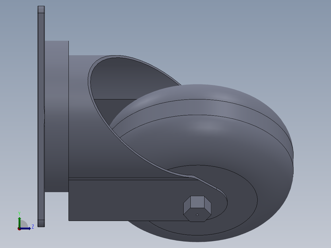 万向脚轮设计图纸左视图