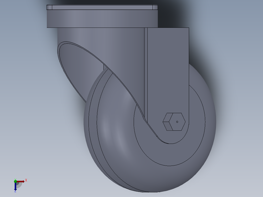 万向脚轮设计图纸俯视图