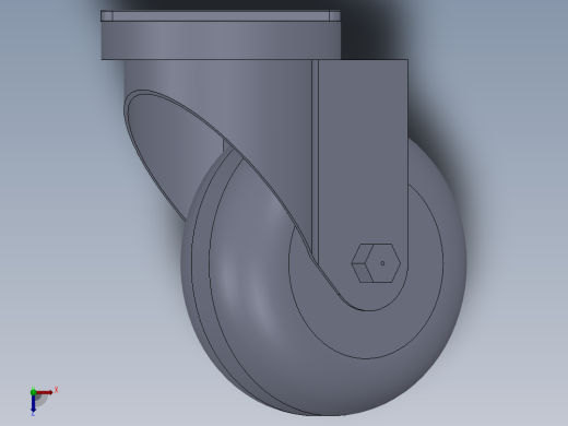 万向脚轮设计图纸俯视缩略图