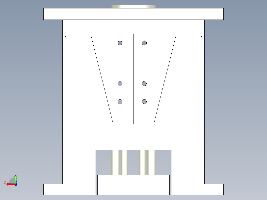 带侧台方套管后视图
