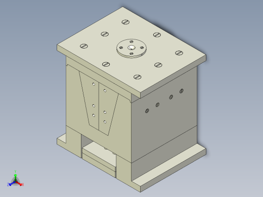 带侧台方套管正等轴测缩略图