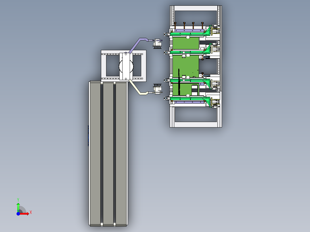 B7_自动折弯机三维模型前视图