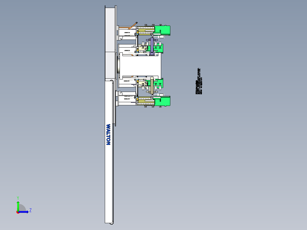 B7_自动折弯机三维模型左视图
