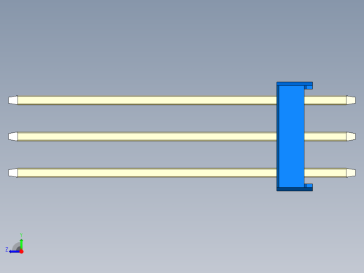 彩色公头100mil（2.54mm）系列-DS1021_blue_3x06p_100mil_Type19_rev1.0右视缩略图