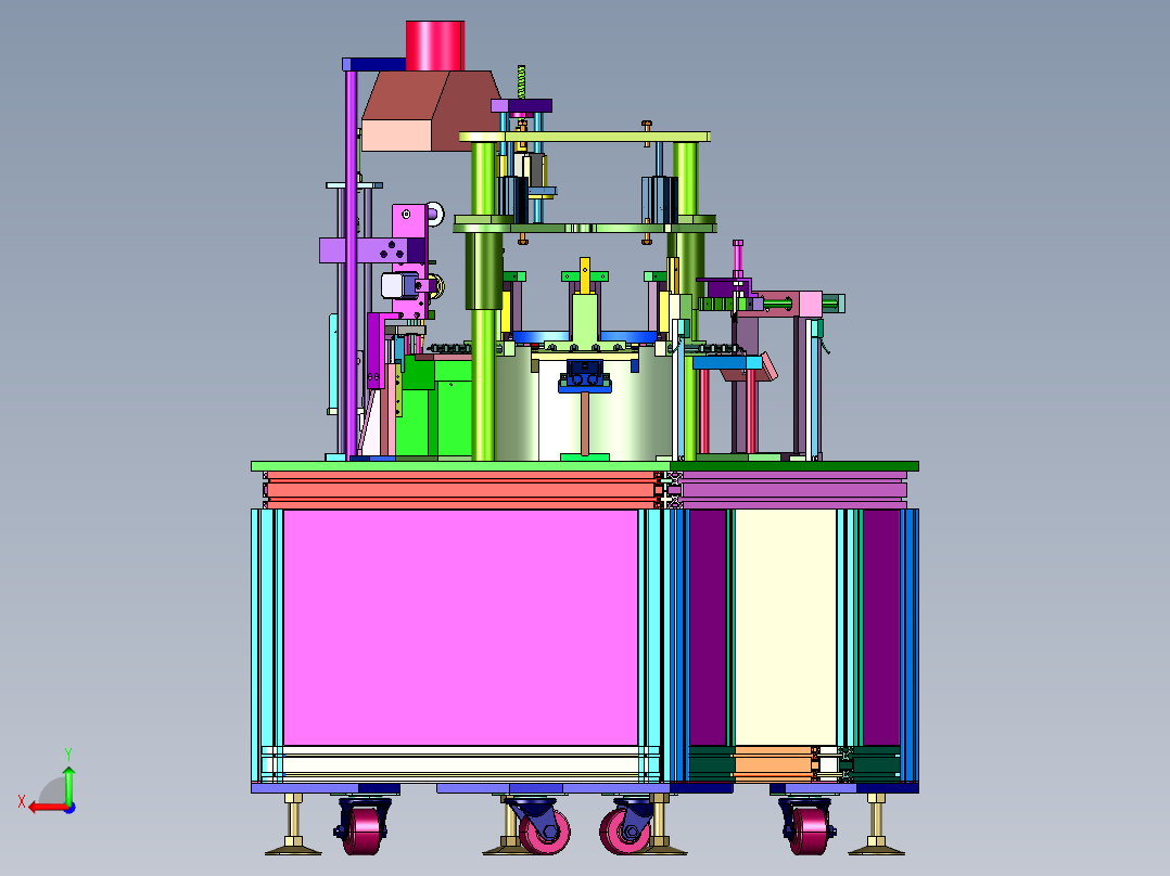 夹持固定转台锡焊机后视图