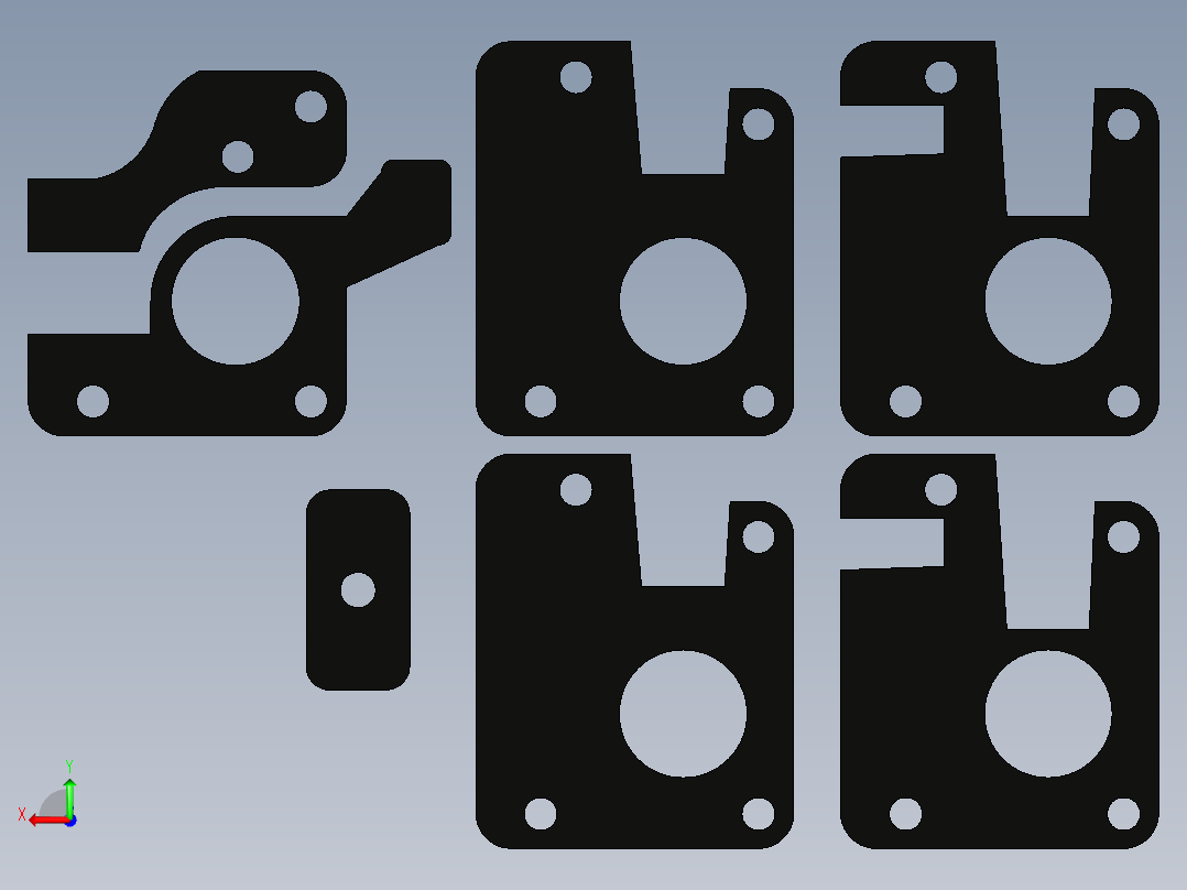 3D打印机Ultimaker XY Blocks（XY轴 STL3D打印文件）后视图