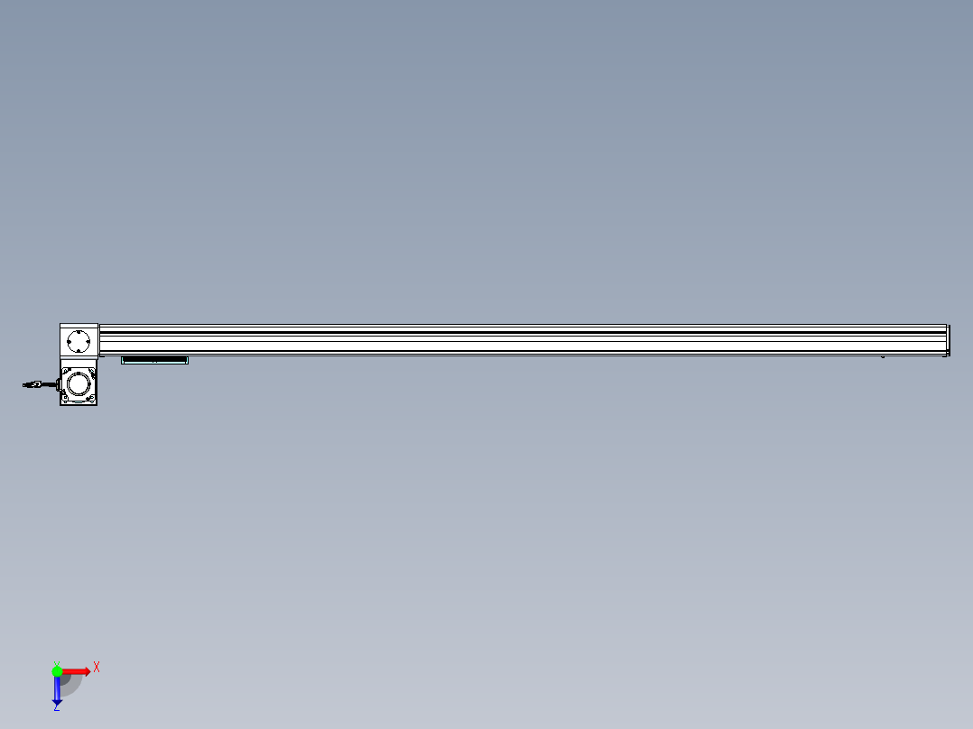威洛博VBC同步带传动一无尘环境VBC14-L45-S1750-BLU-ZP75-C3俯视图